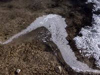 Geschwungene Eisstruktur